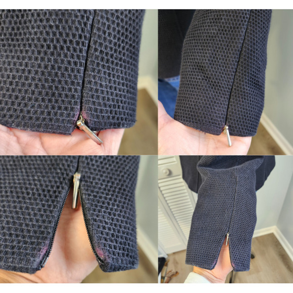 MNG Mango Moto Jacket Size M Black Tweed Structured - Picture 5 of 11